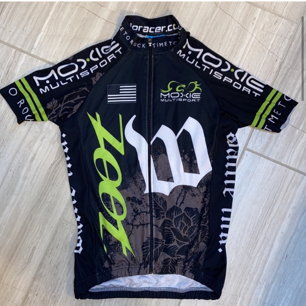 Bio Racer Blue Nectar Tequila Cycling Biking Bike Jersey Zeet Moxie Multisport